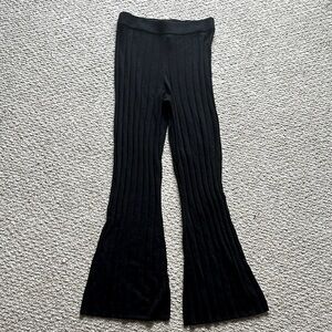 Flared ribbed pj pants